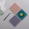 Three-piece set of silicone placemats and heat insulation pads details Picture